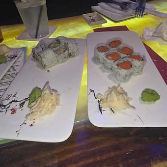 Sushi rolls from their date